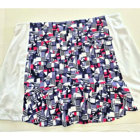 GRANDSLAM Womens Skort Skirt XL Tennis Pickleball White Pink Dark Blue - Picture 4 of 9
